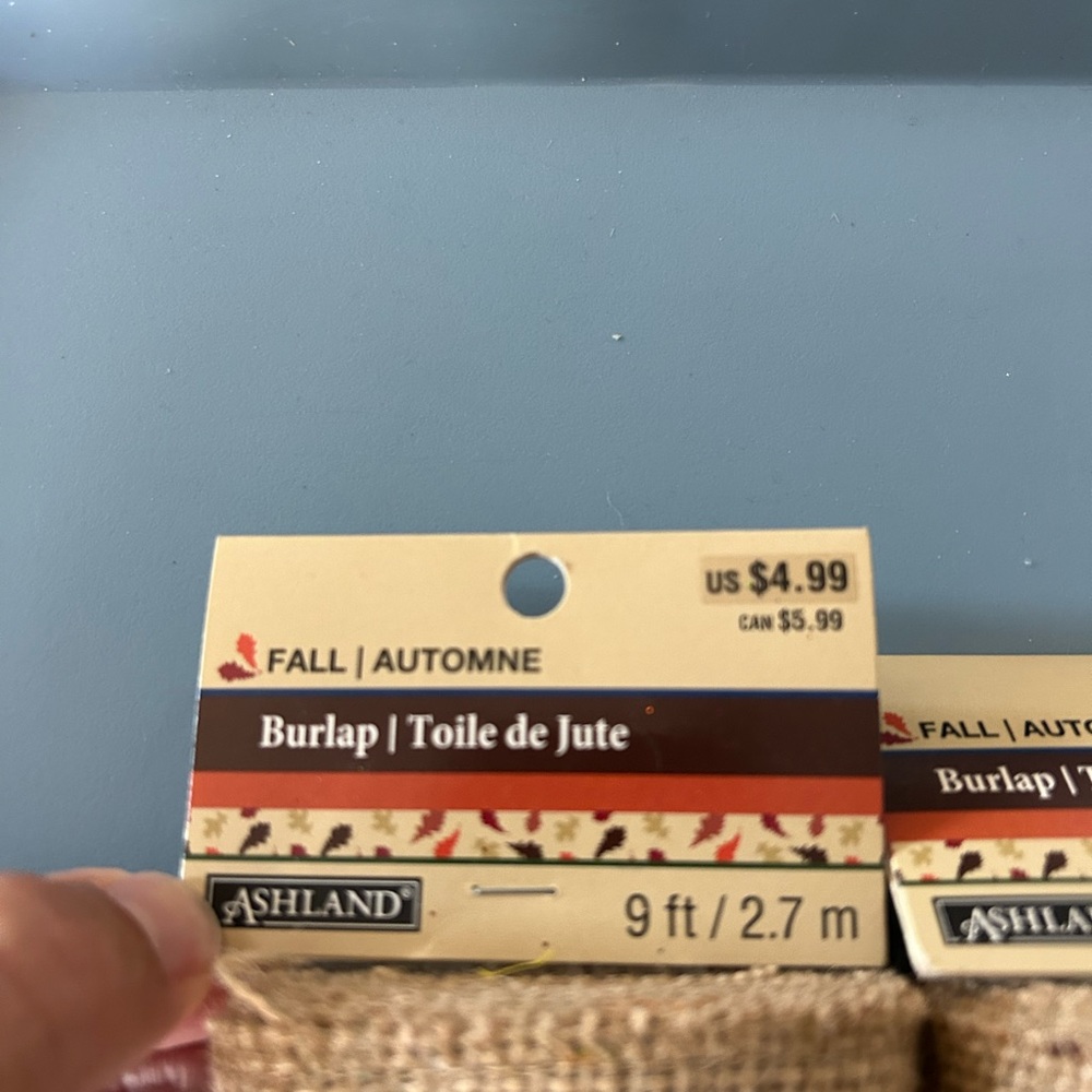 Ashland Burlap Ribbon Set - Orange and Brown - Picture 4 of 4